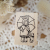 Krimgen rubber stamp - Child with Umbrella