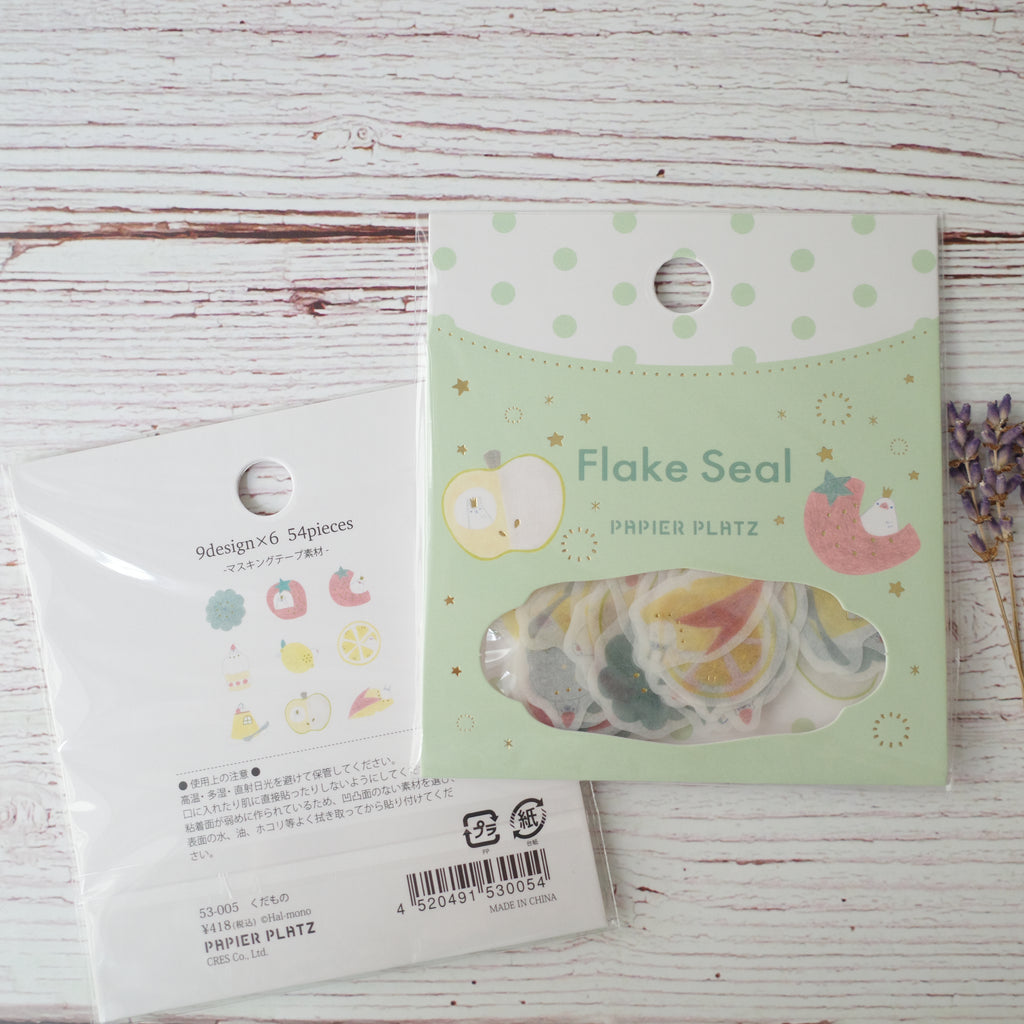Papier Platz x Hal-mono Flake Stickers - Fruits