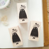 monokoto store rubber stamp - Girl With Bouquet [Akiko Okajima]