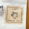 Mic Moc - 'Vintage Ribboned Girl Portrait' Rubber Stamp