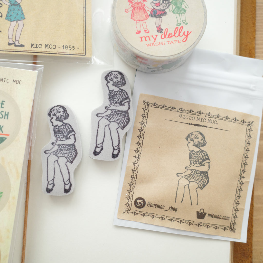 Mic Moc - 'Come Sit With Me' Rubber Stamp
