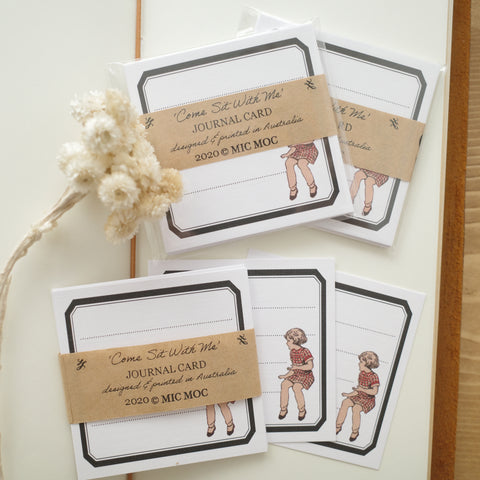 Mic Moc - Black Label Vintage Journal Card Set  - BLJC 004 'Come Sit With Me'