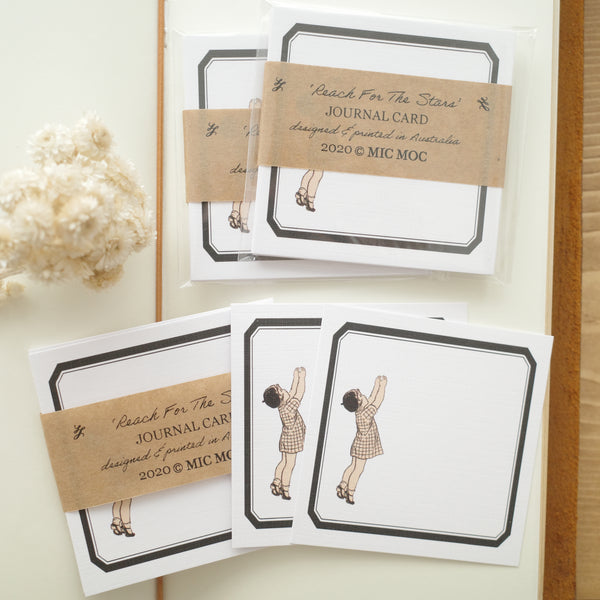 Mic Moc - Black Label Vintage Journal Card Set  - BLJC 005 'Reach For The Stars'