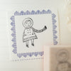 BOUS stamp - Girl with Scarf