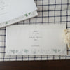 Hutte Paper Works Long Letterpress Memo Pad - White Clover