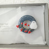 toi toi toi Handmade Accessories - Brooch Circle Long-tailed tit (Pre-order)