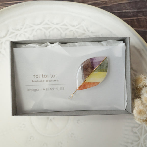 toi toi toi Handmade Accessories - Brooch KASANARI Leaf
