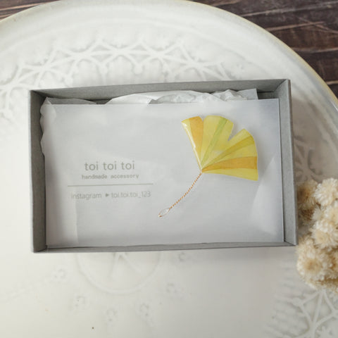 toi toi toi Handmade Accessories - Brooch KASANARI Gingko