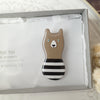 toi toi toi Handmade Accessories - Brooch Kokeshi Bear (Brown)