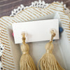 itotsumugi Handmade Accessories - Little Flower Earrings with tassel (Red x Navy)