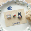Nonojiko Handmade Accessories - Pierce Cat & Letter  (27)