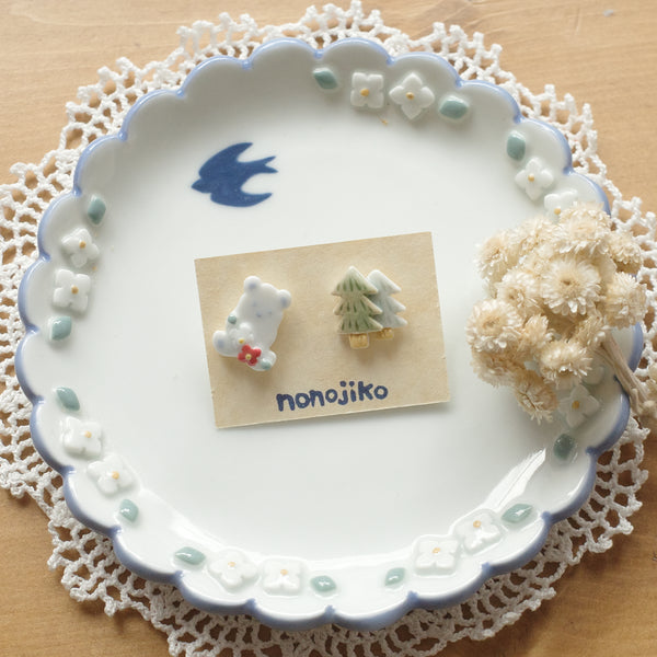 Nonojiko Handmade Accessories - Pierce Bear & Tree  (28)