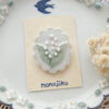 Nonojiko Handmade Accessories - Brooch Oval Lily of the valley (20)
