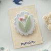 Nonojiko Handmade Accessories - Brooch Oval 3 Tulips (21)