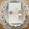 Ricamo Handmade Accessories - Embroidery earrings (small cotton pearl) (Clip)