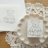 Rakui Hana rubber stamp - Teddy Bear