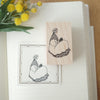 monokoto store rubber stamp - Girl Reading [Akiko Okajima]