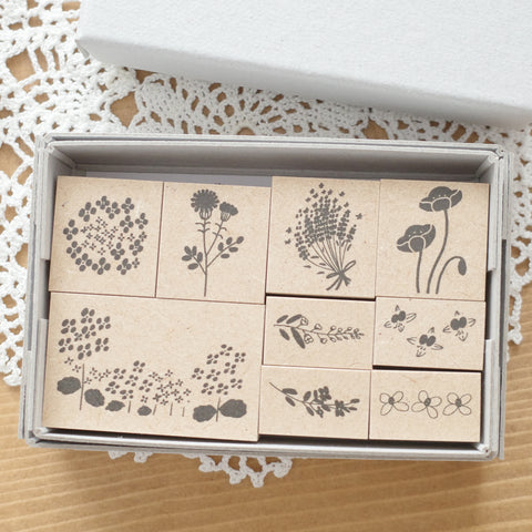 Stamp Marche rubber stamp - Summer flower set