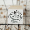 Japanese rubber stamp - Cake with plates