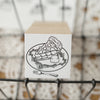 Japanese rubber stamp - Cake with plates