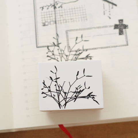 Yohaku rubber stamp - Mistletoe