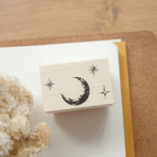 ma7stamp rubber stamp - Crescent moon
