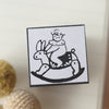Kocka Stamp - Riding rabbit