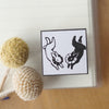 Kocka Stamp - Two rabbits