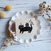 Hankodori stamp -  Present black cat