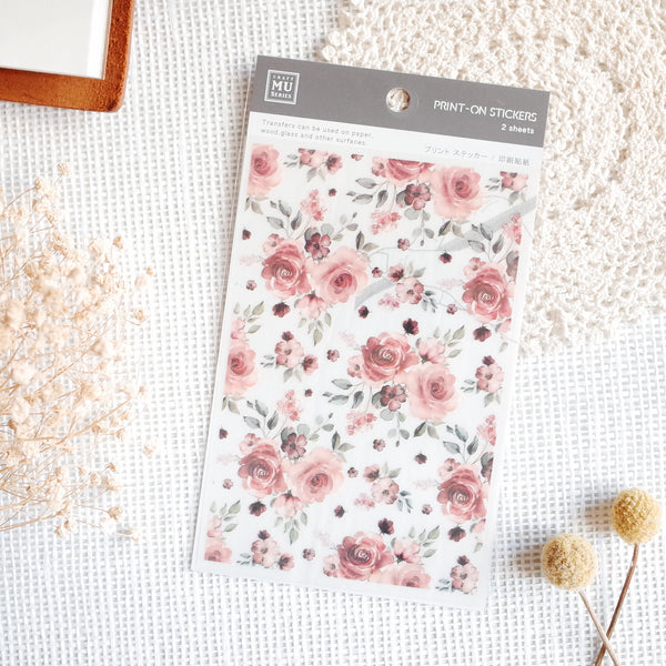 MU Print-On Sticker - Flower Series 38 - Chunyang Rose