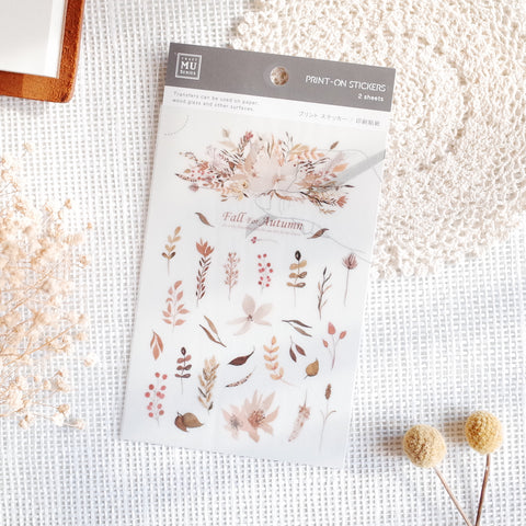 MU Print-On Sticker - Flower Series 45 - Xiaoshang Autumn Leaves