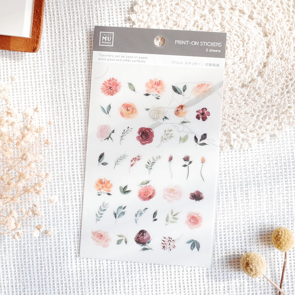 MU Print-On Sticker - Flower Series 44-Sun Rose