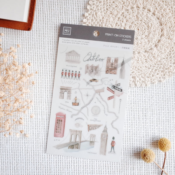 MU Print-On Sticker - Illustrator Series 68 - Around the World