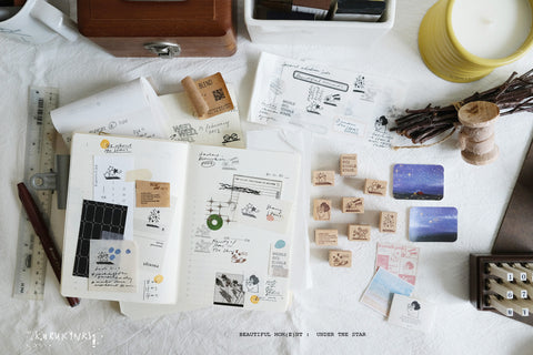 kurukynki rubber stamp - Beautiful Moment series - STAR