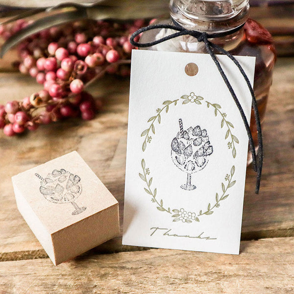 Keibunsha - Rubber Stamp - Fruit & Jewelry (Strawberry)