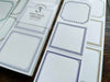 Oeda Letterpress - 3pattern labelbook [Green＆Gold / Purple＆Gold］