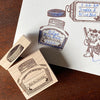 Akamegane stamp - Chat noir papeterie 1 (Pre-order)