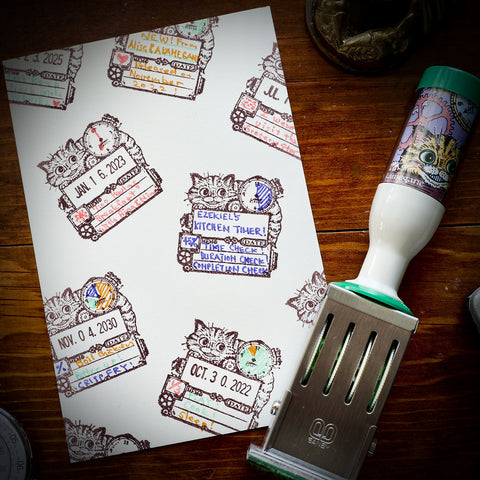 Akamegane stamp - Date Stamper - Ezekiel's Kitchen Timer (Pre-order)