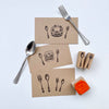 Redbug rubber stamp - Small cutlery set
