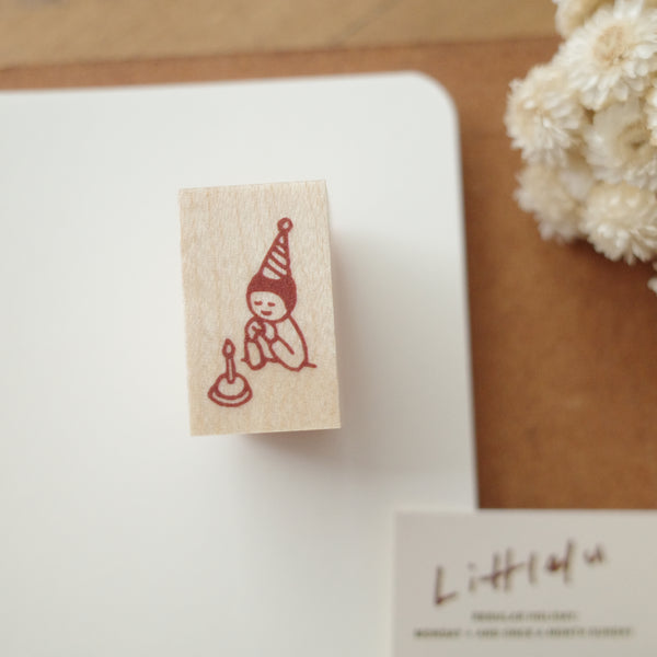Littlelu rubber stamp - Make a wish