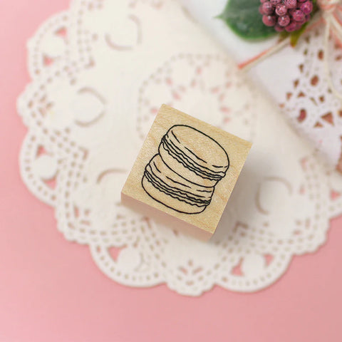 Ecru Forest rubber stamp - La saison des fraises Series - Macaron