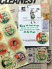 Mic Moc - 'Vintage Milk Caps' Little Stickies - A6 Sticker
