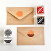 Redbug rubber stamp - Orange chocolate dripped