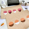 Redbug rubber stamp - Orange chocolate dripped