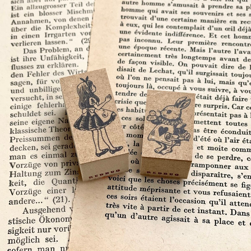 Red Ink Rabbit Stamp Redbug rubber stamp - Heart rabbit – petit zakkaya