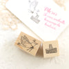 Ecru Forest rubber stamp - Birdie & Basket